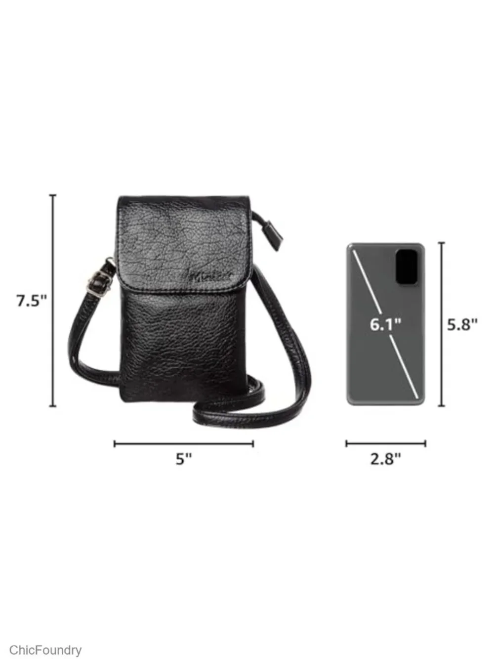 Small Vegan Leather Crossbody Bag for Women Cell Phone Purse Travel Everyday